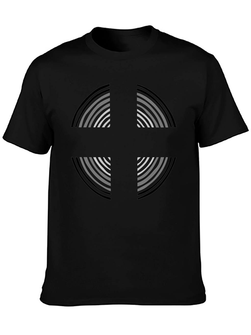 Geometric Cross Graphic Tee - Soft Cotton Comfort