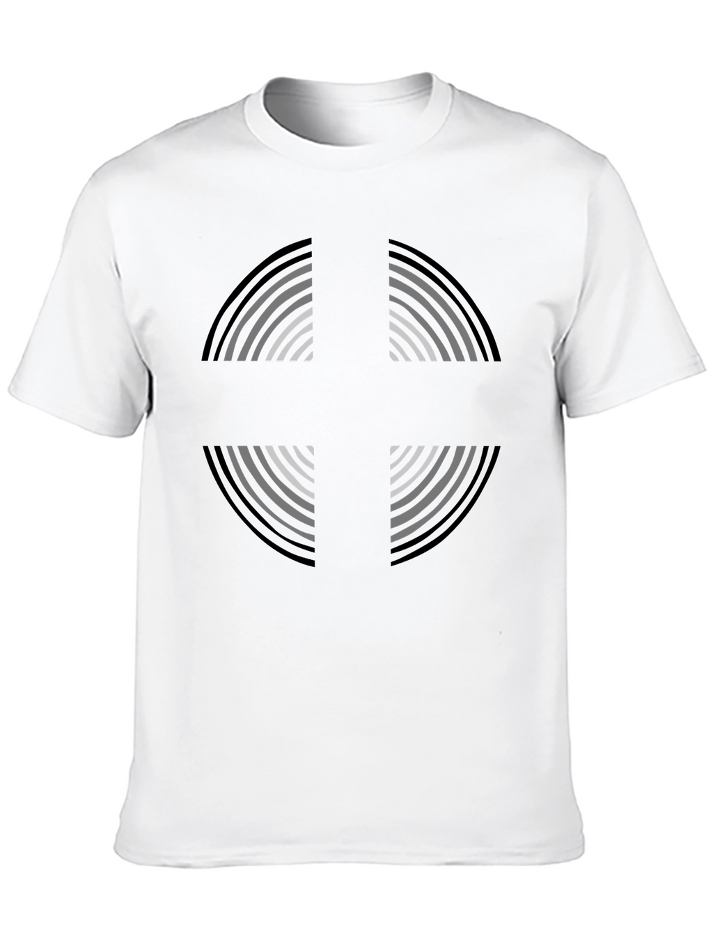 Geometric Cross Graphic Tee - Soft Cotton Comfort
