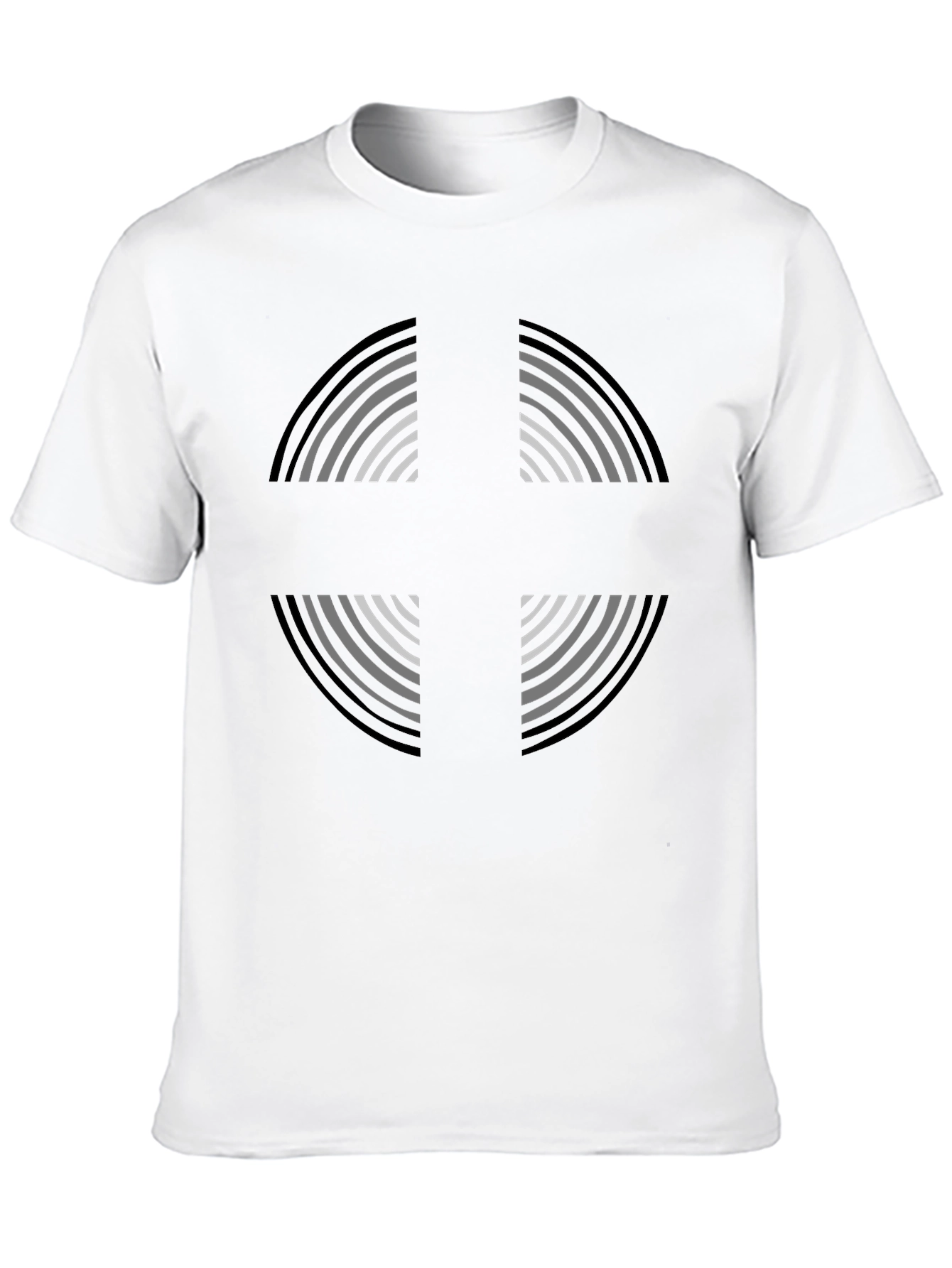 Geometric Cross Graphic Tee - Soft Cotton Comfort