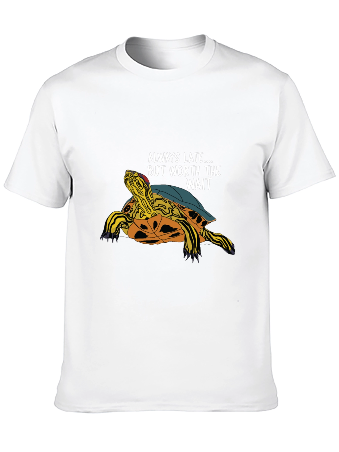 Always Late Turtle Graphic T-Shirt - Unisex Casual Top