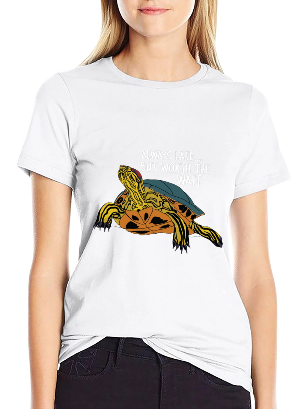 Always Late Turtle Graphic T-Shirt - Unisex Casual Top