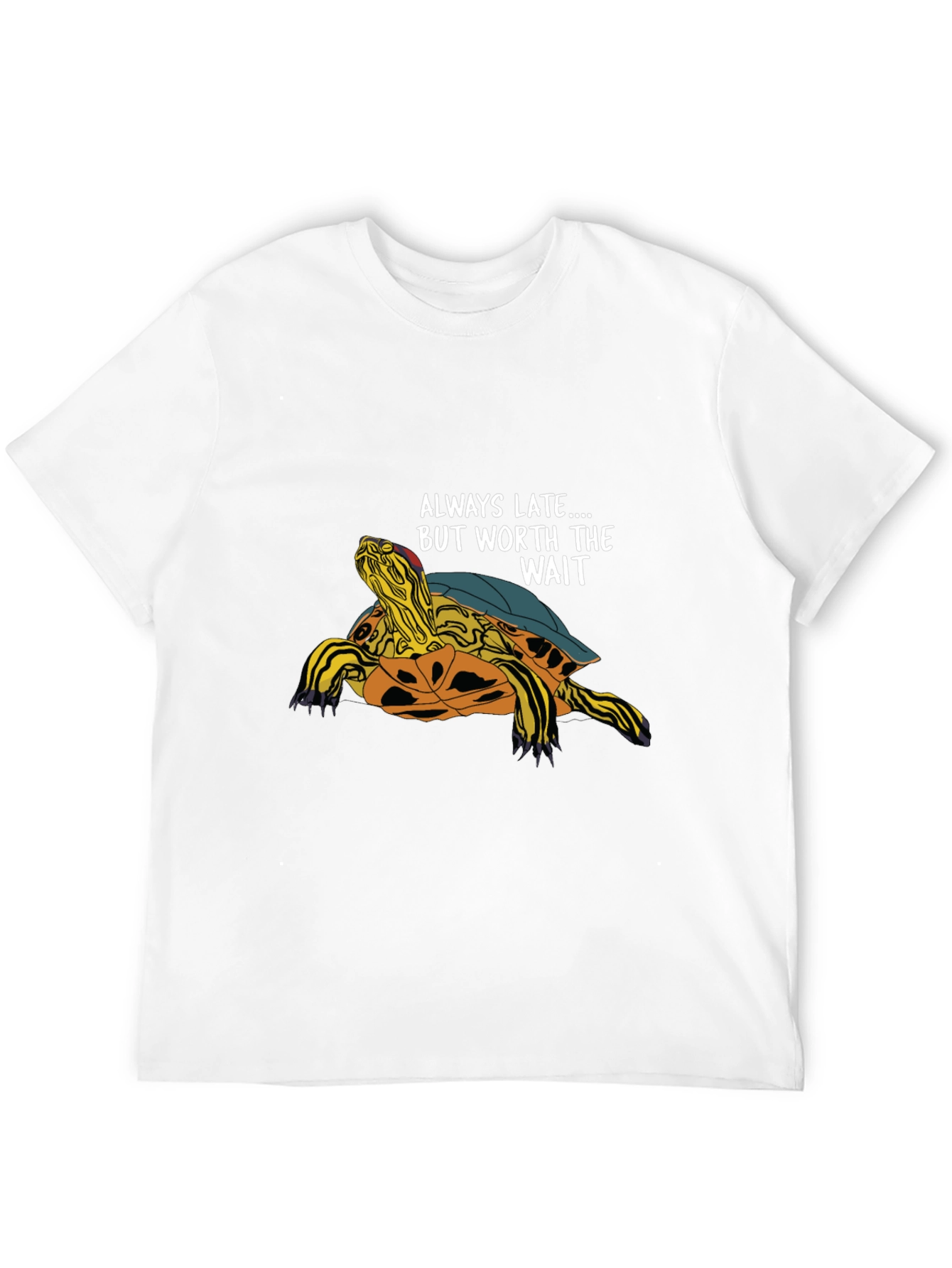 Always Late Turtle Graphic T-Shirt - Unisex Casual Top