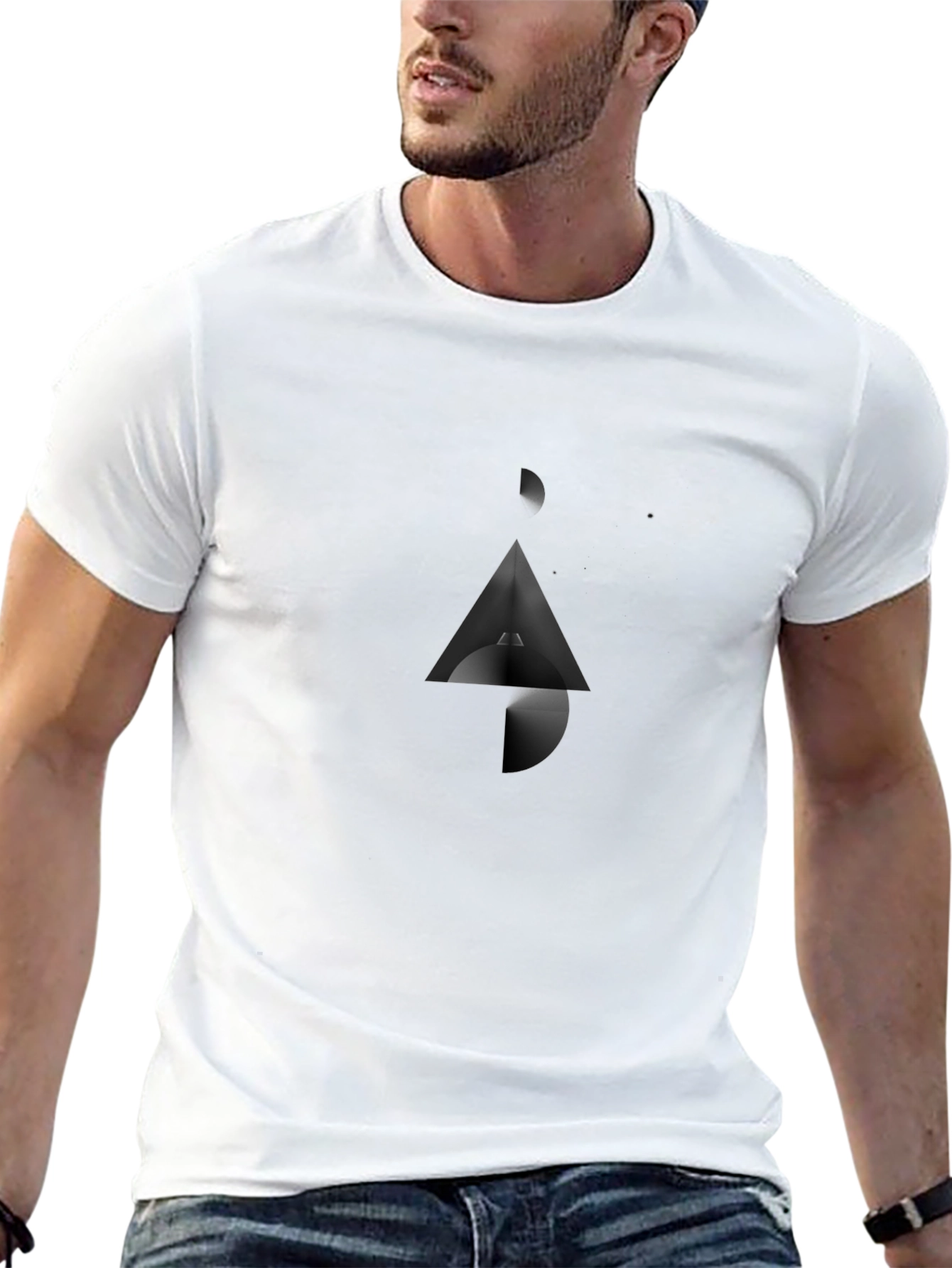 Abstract Graphic Black T-Shirt