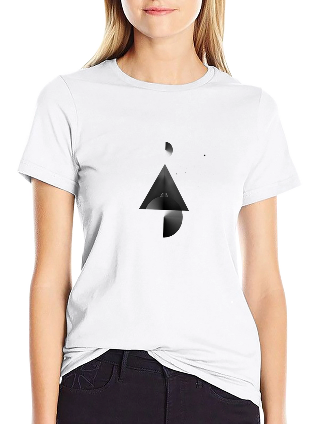 Abstract Graphic Black T-Shirt